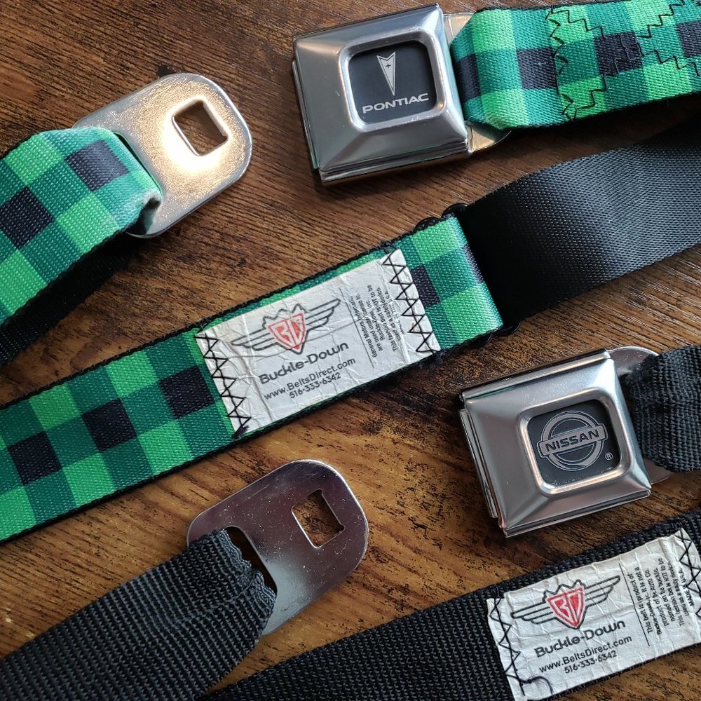 Two Adjustable "Seat" Belt Buckles